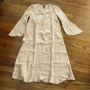 The Frock NYC bell sleeve dress in a soft blush pink Size XS